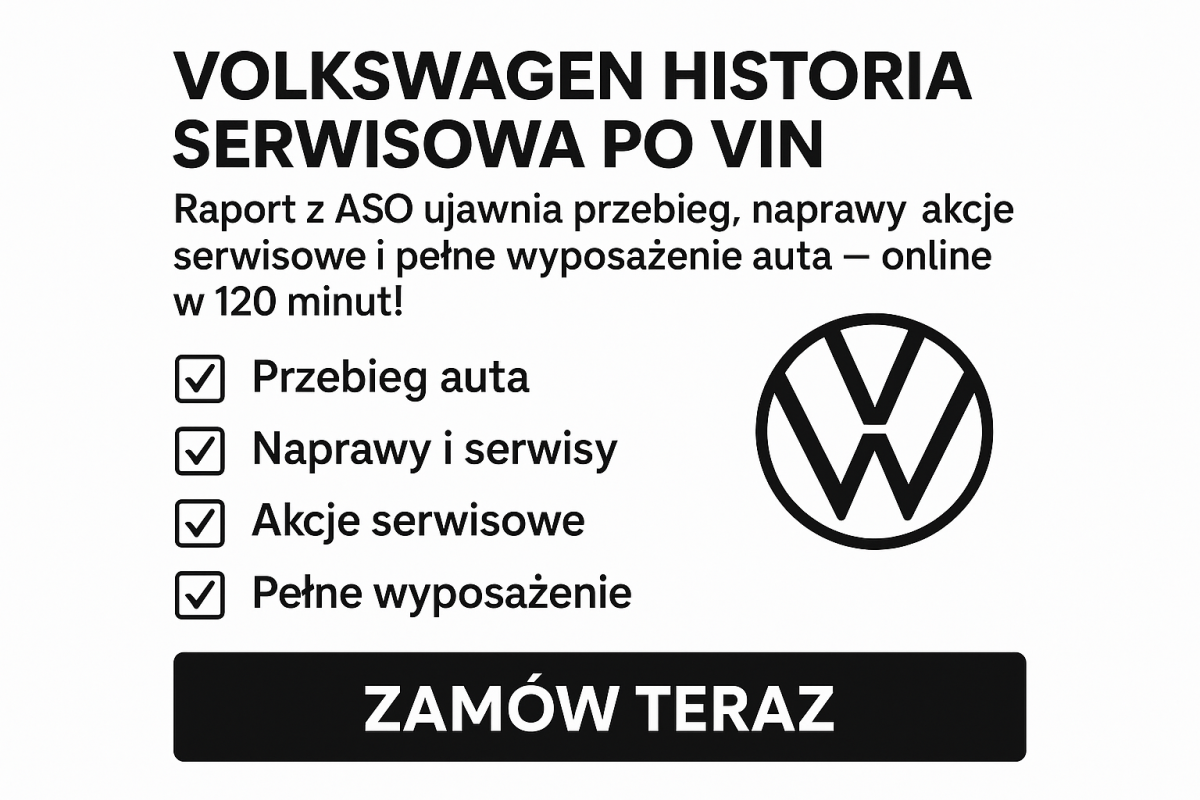 Przebieg po vin Volkswagen - Sprawdz Online Raport PDF