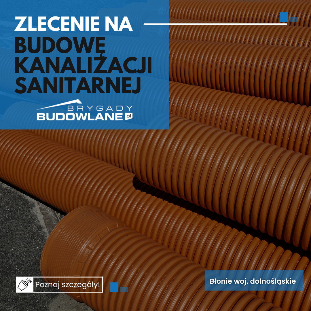 Budowa kanalizacji sanitarnej Błonie (woj. dolnośląskie)